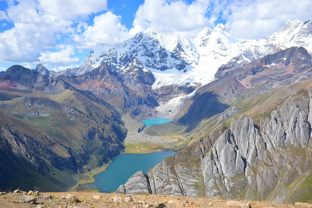 Cordillera Blanca Peru 3 Lakes Lookout HuayHuash