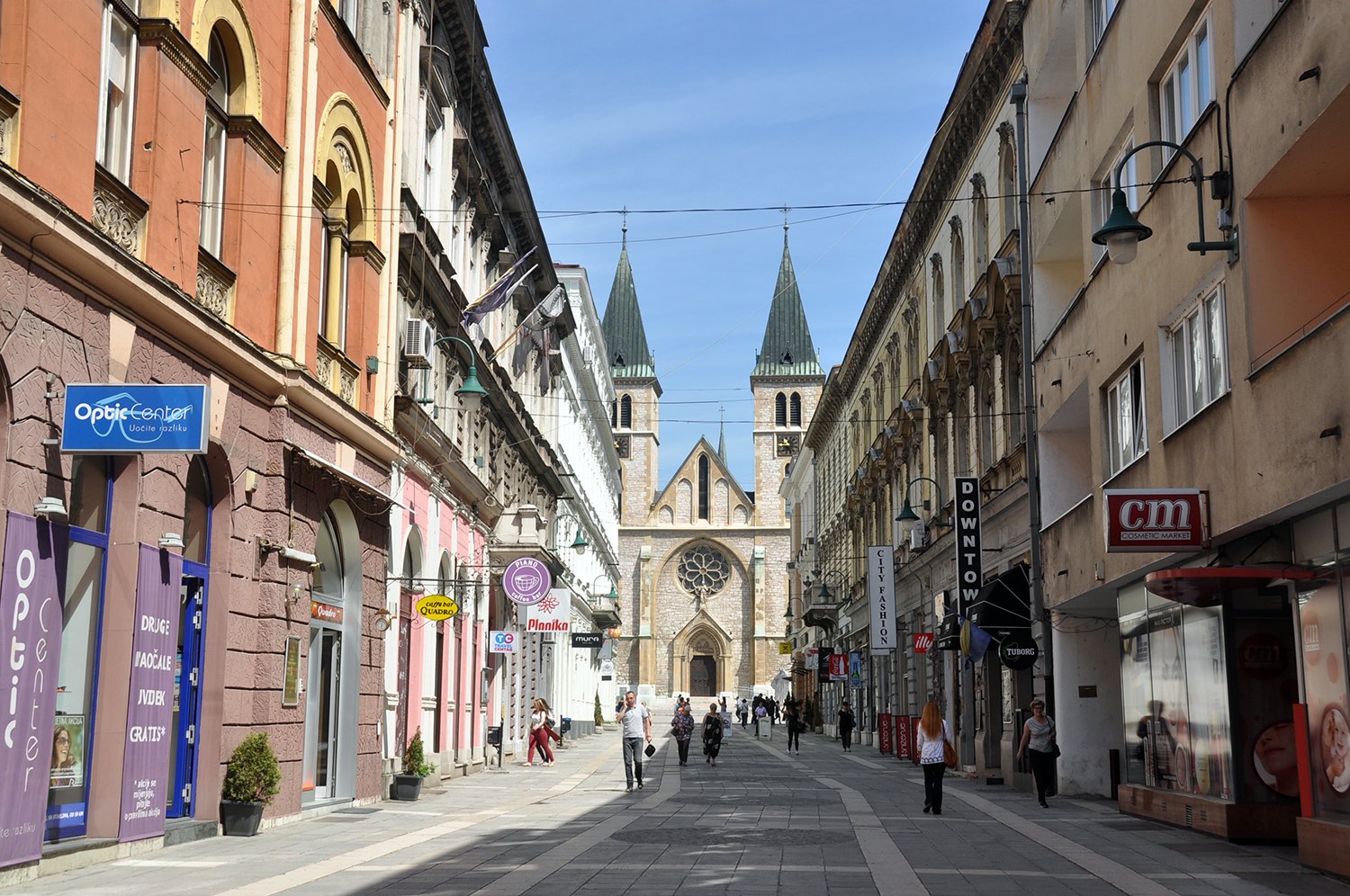 Sarajevo Main Walking Street Bosnia Travel