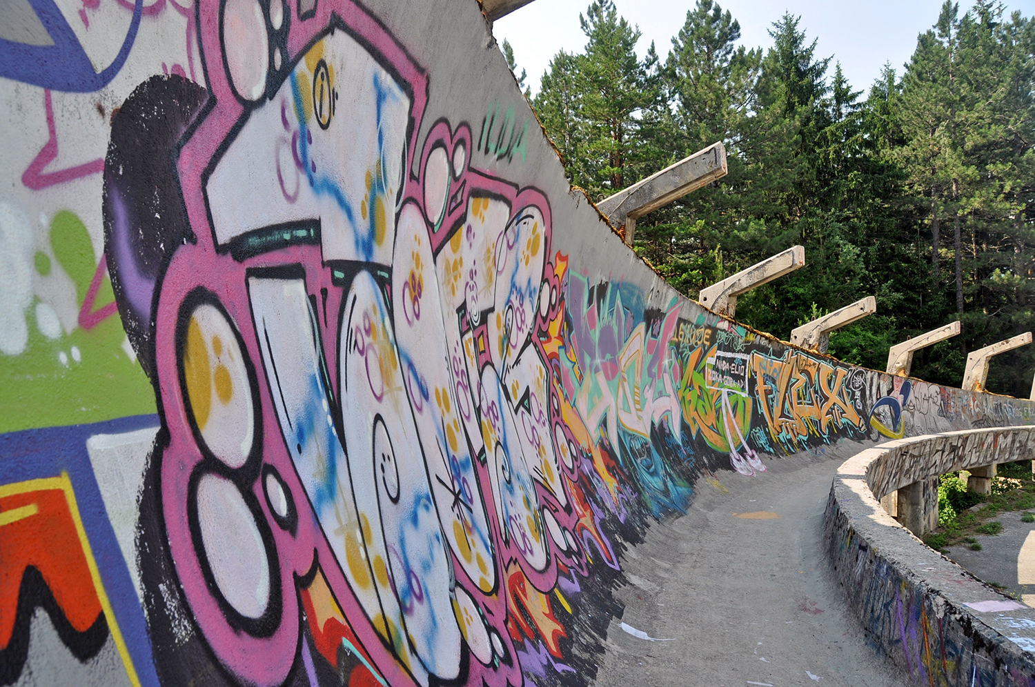 Abandon Bobsled Graffiti Sarajevo Bosnia Travel