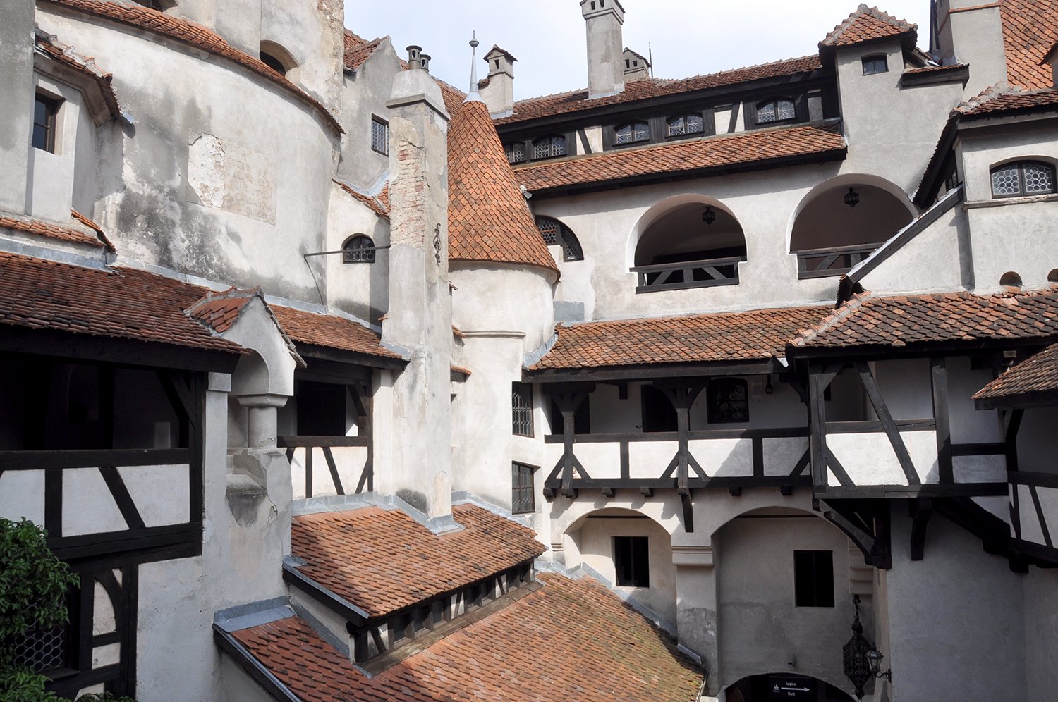 Bran Castle Courtyard Brasov Romania