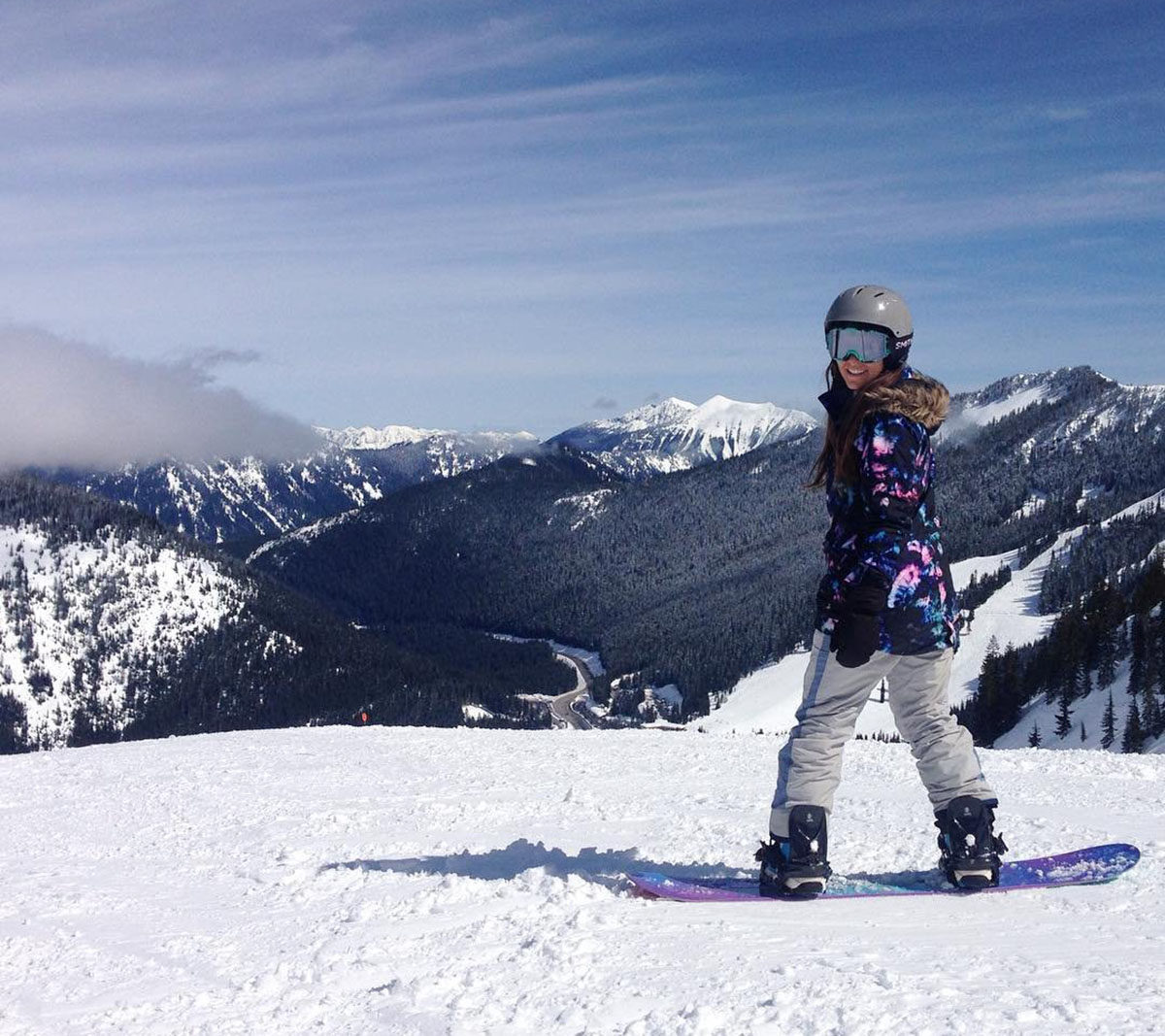 Snowboarding Stevens Pass