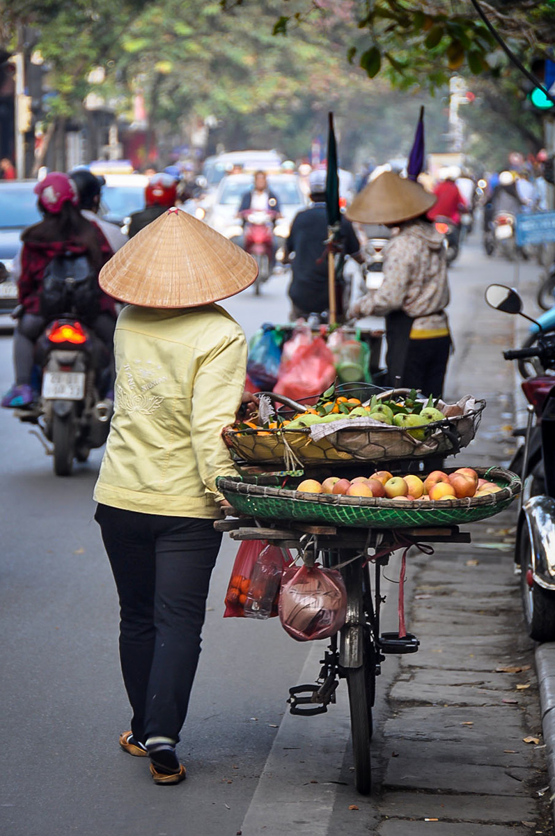 Things to Do in Hanoi | Woman selling fruit in Hanoi, Vietnam