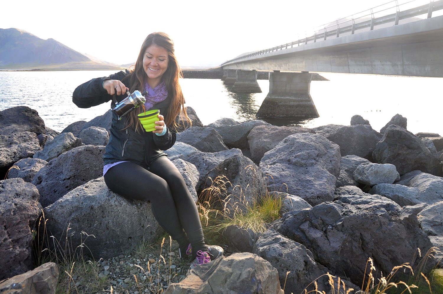 Coffee By Bridge Iceland Camping Equipment