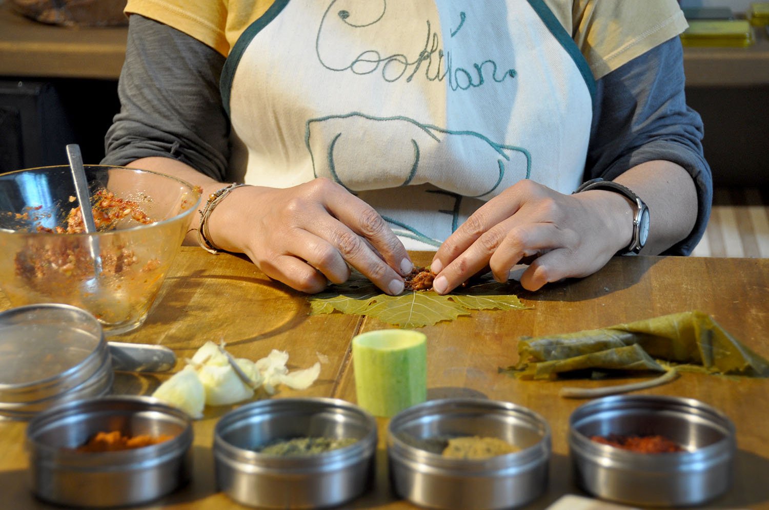 Stuffed Grape Leaves Cookistan Turkish Cooking Class Istanbul