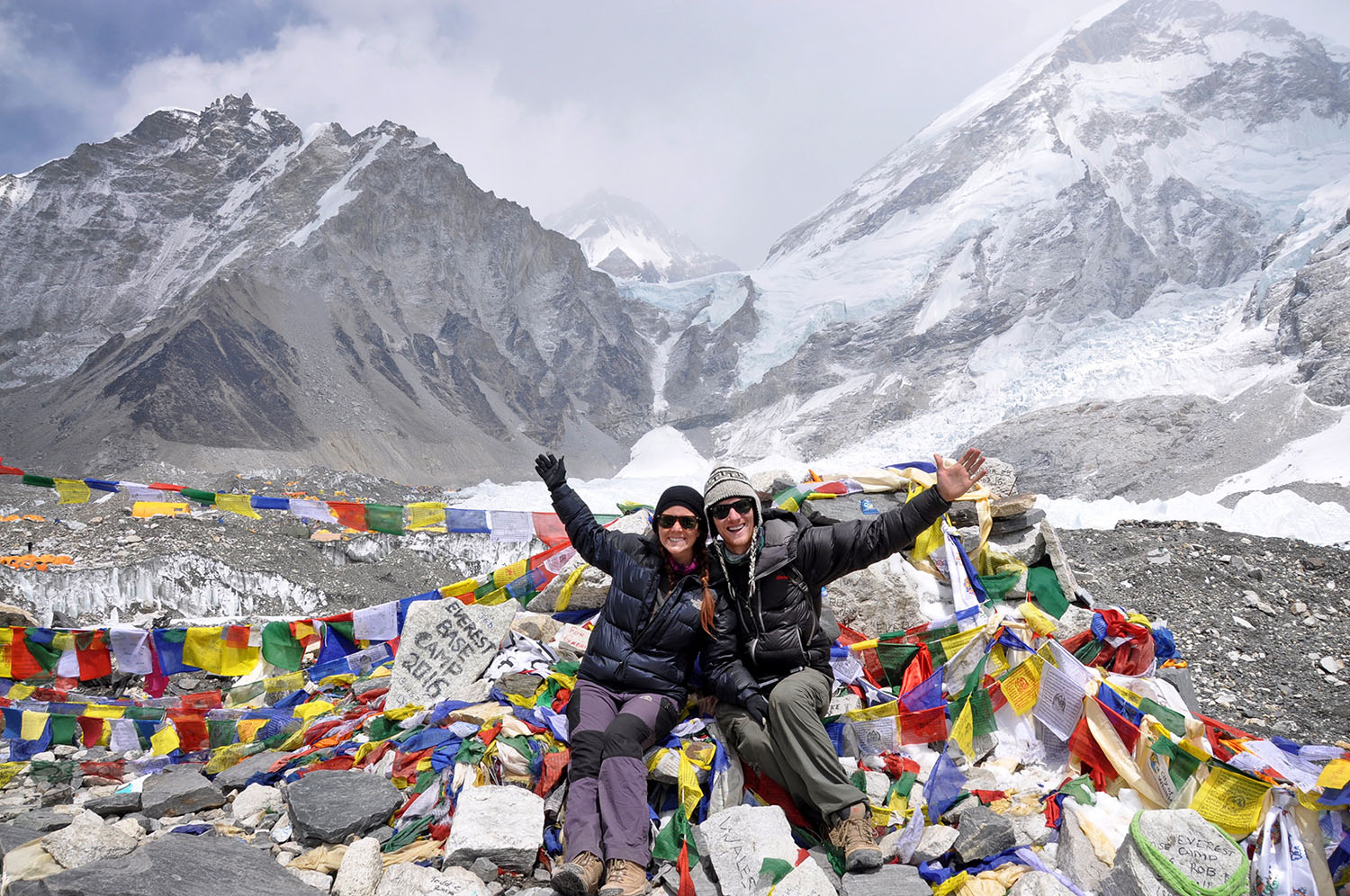 Everest Base Camp Itinerary: Sitting at Everest Base Camp