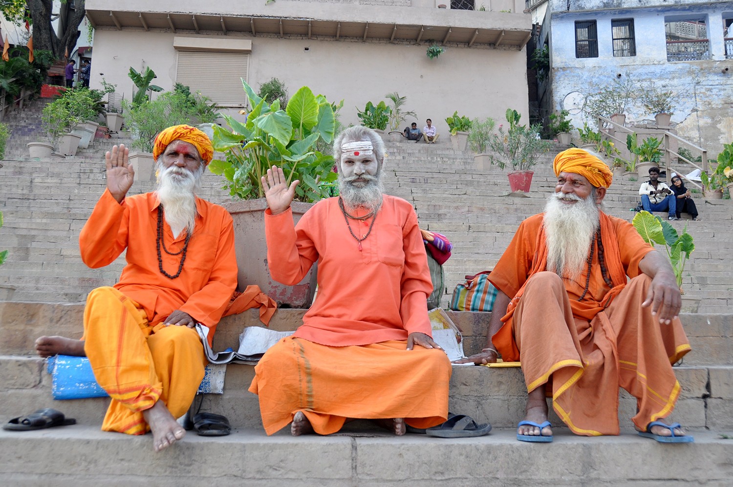 Holy Men in Varanasi India