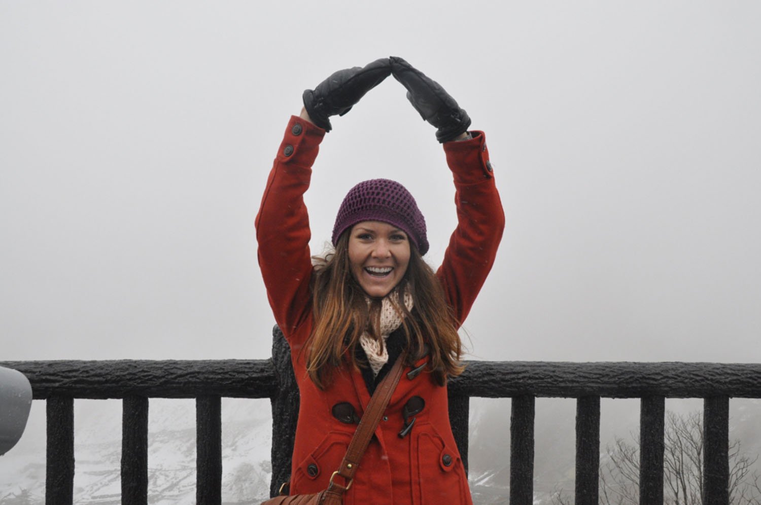 This is me trying to make the best of the fact that Mount Fuji was covered by clouds. I was a lot more disappointed than I look in this picture!