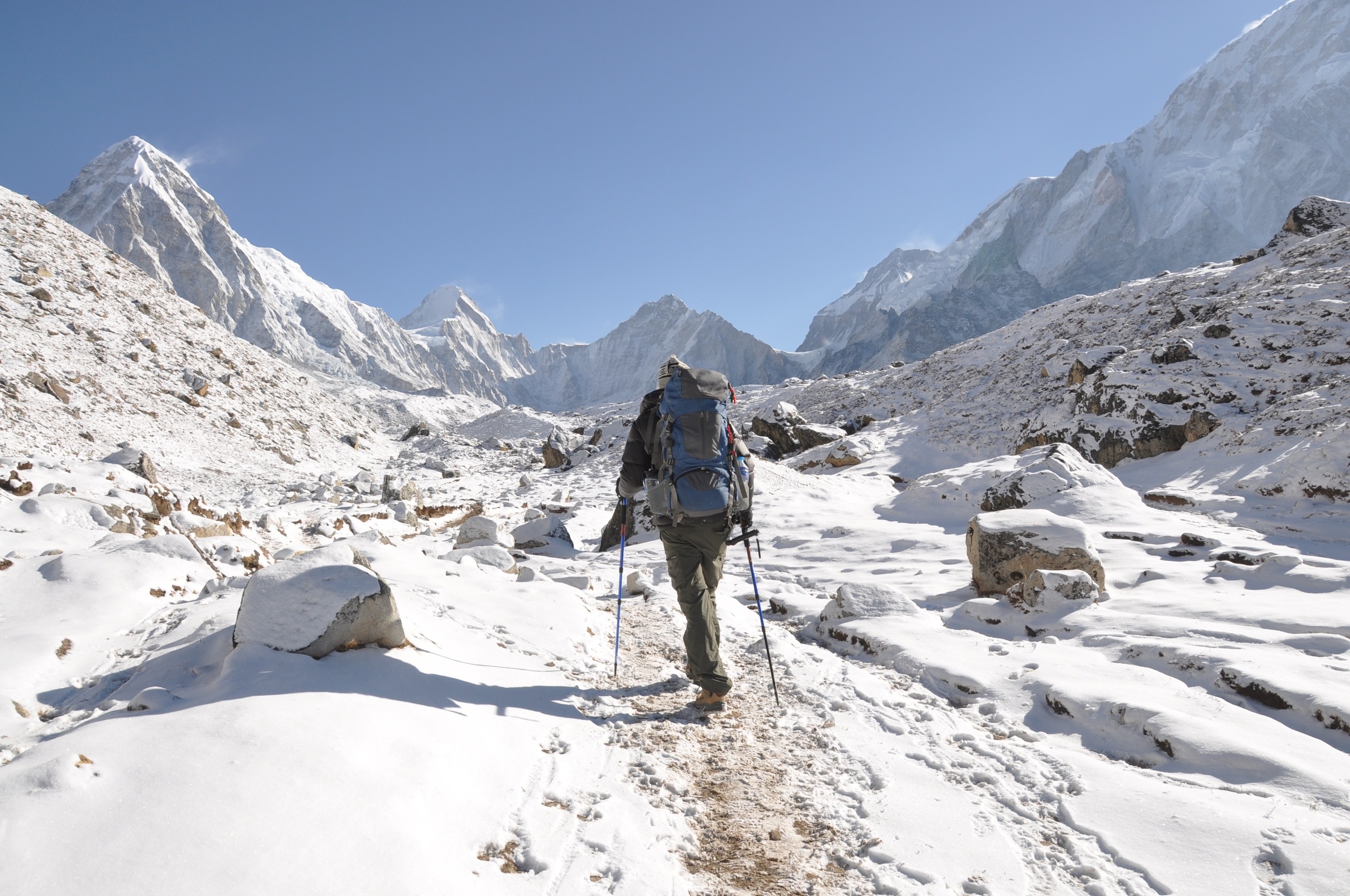 Everest Base Camp trek snow