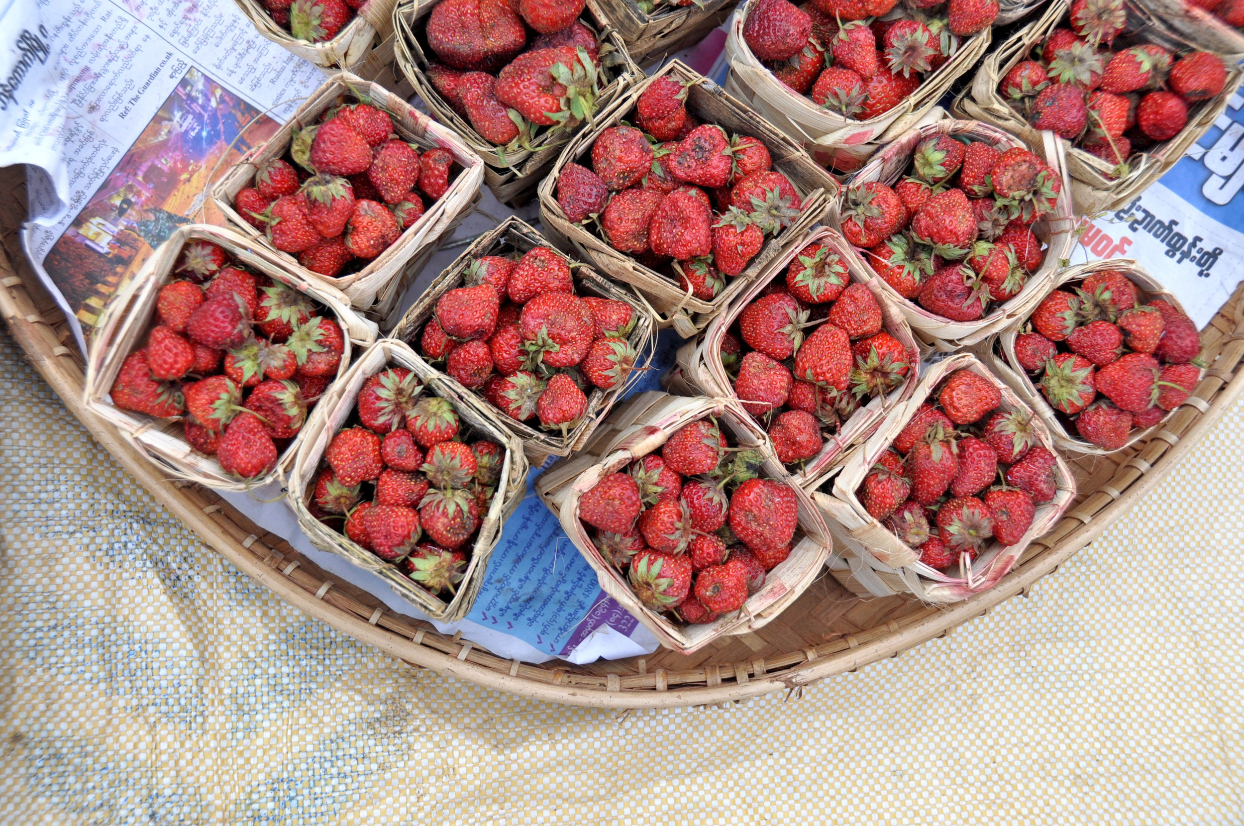 Myanmar Market Strawberries