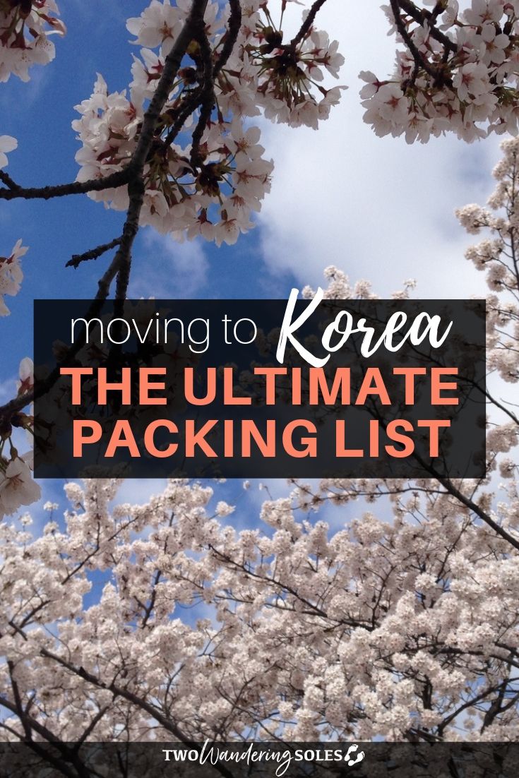 Move to Korea: The Ultimate Packing List | Two Wandering Soles