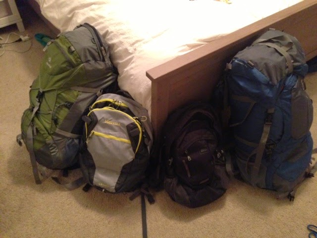 So that's everything! It all fit in two big backpacks and two day packs!