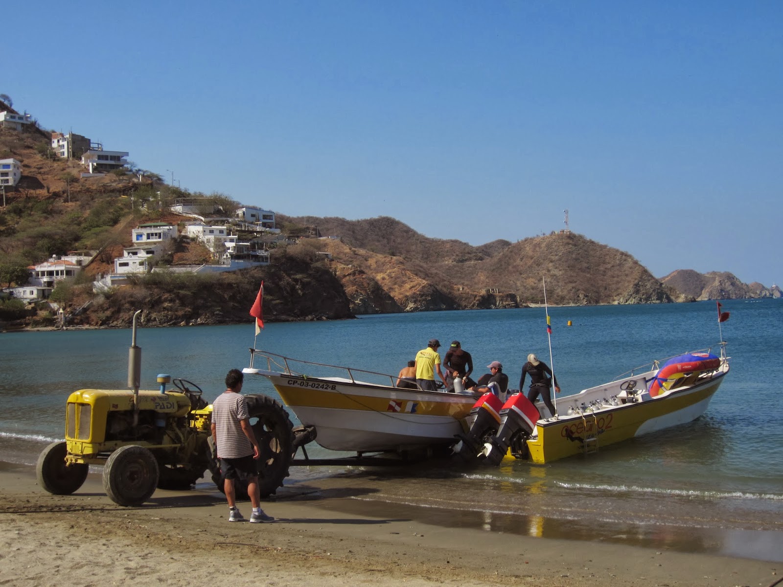 Getting the boat ready.