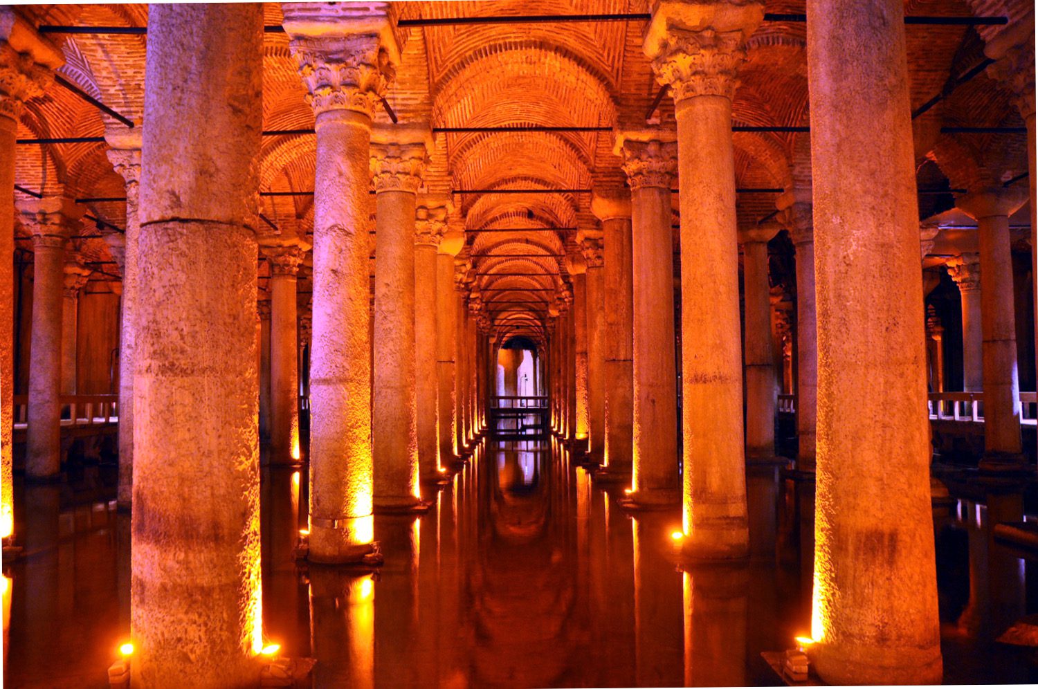 Ancient architecture can even be found everywhere modern Istanbul, even underground.