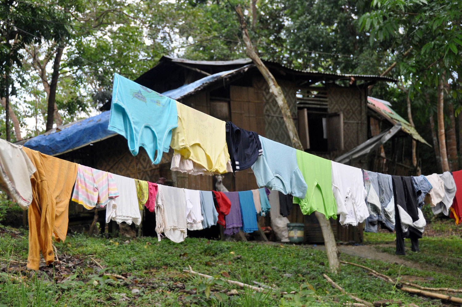 Philippines Bohol clothesline