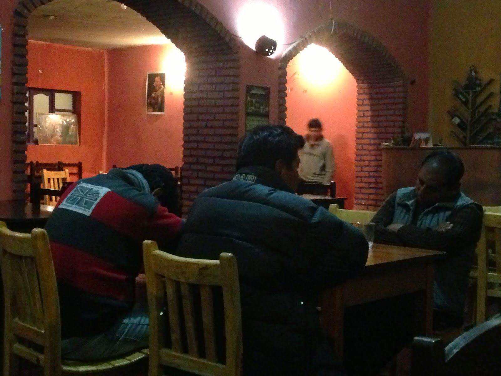 I guess the fact that the only other people in the restaurant was a table of three sleeping Bolivian men, made them eager to close up shop.