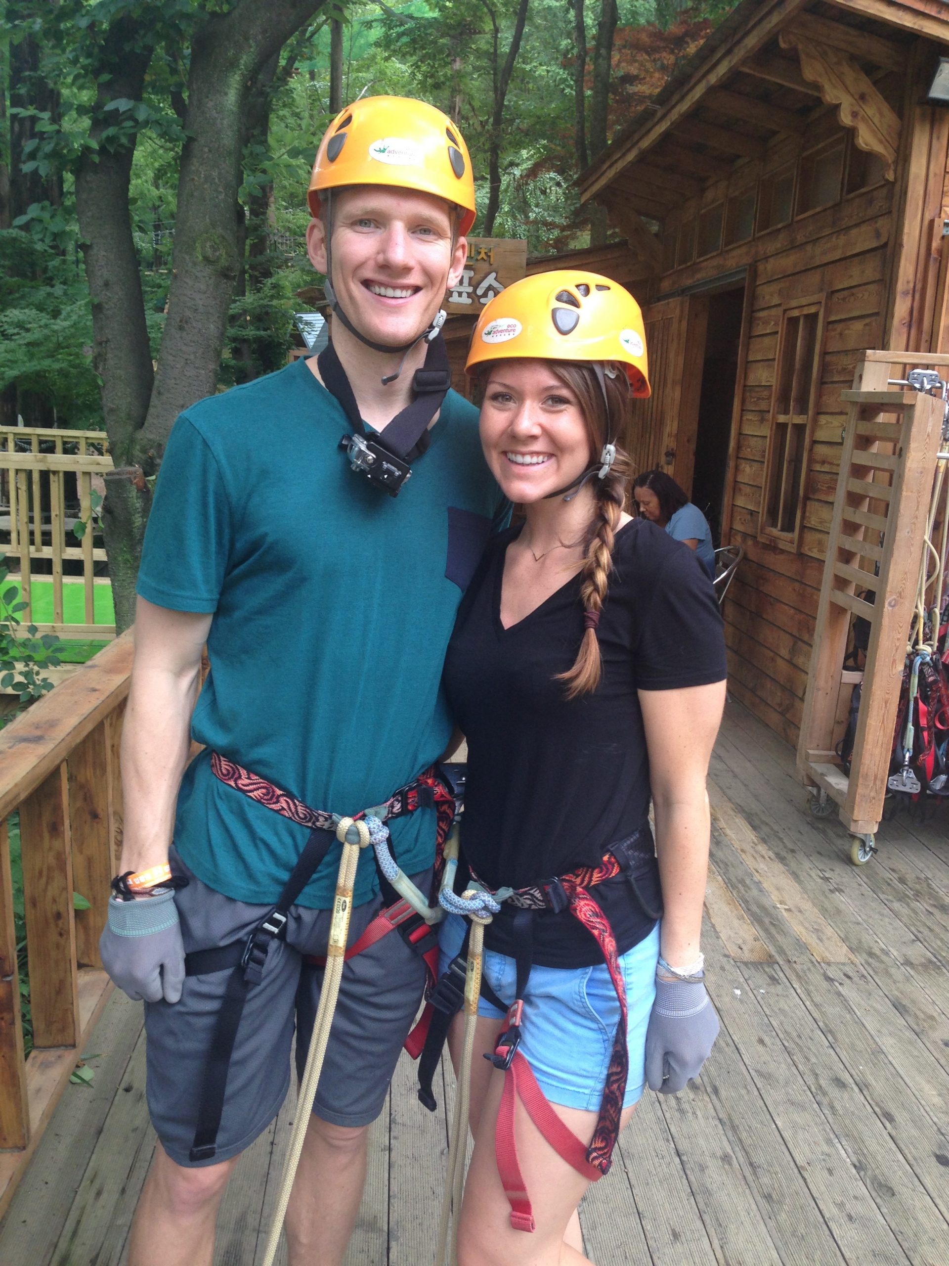 Zip-lining at Herb Hillz Daegu Korea