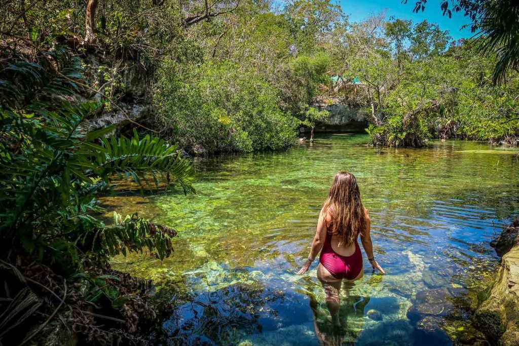 Cenote Azul near Playa del Carmen Mexico