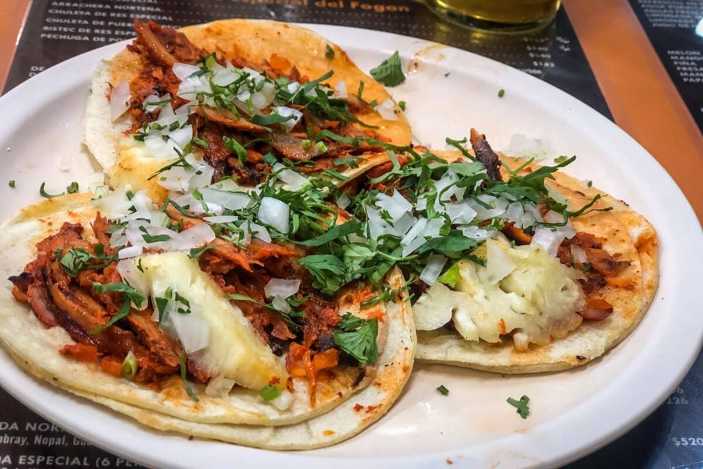 Tacos al pastor from El Fagon Playa del Carmen