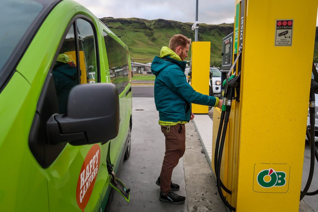 Iceland gas station