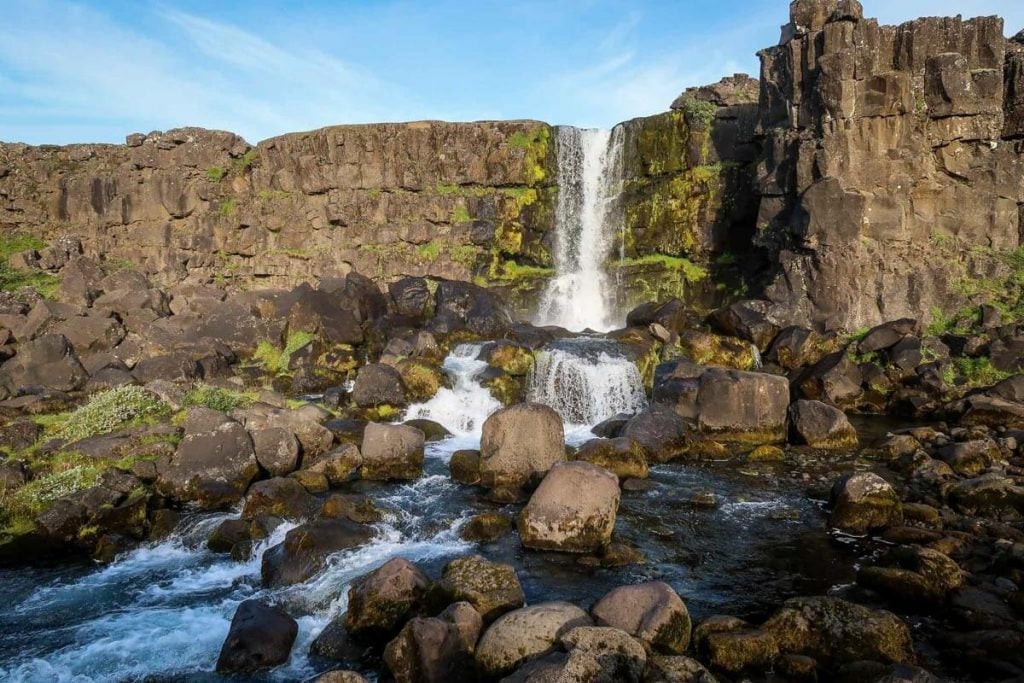 Oxararfoss Falls Iceland