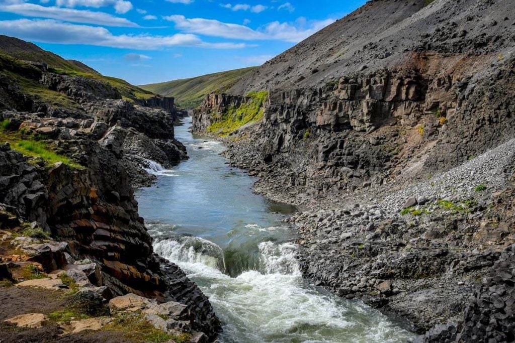 Stuðlagil Canyon river