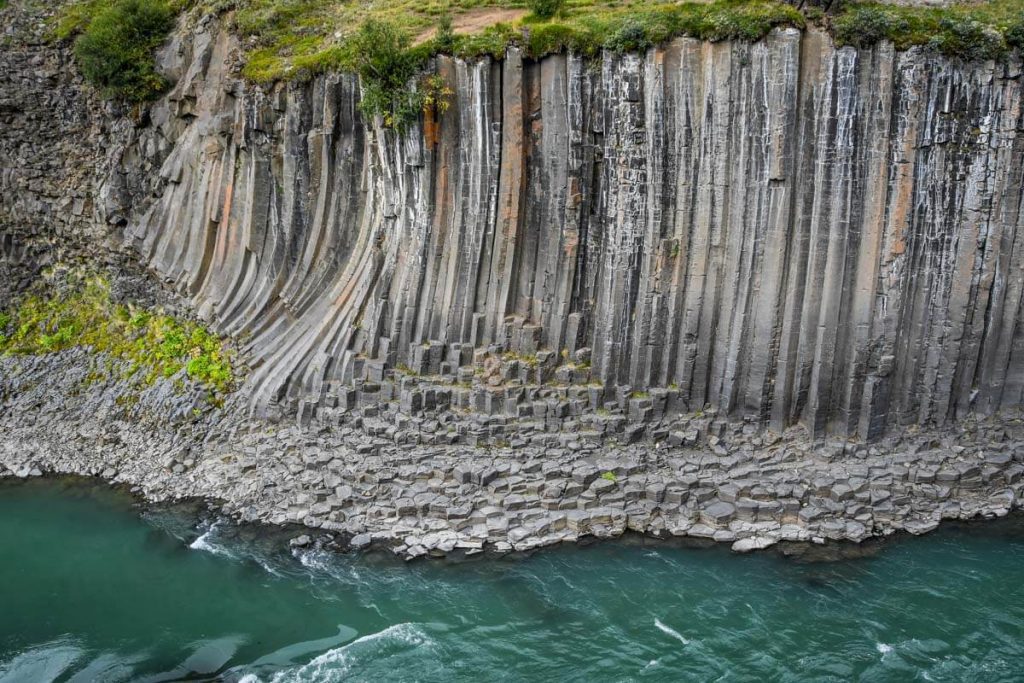 Stuðlagil Canyon columns