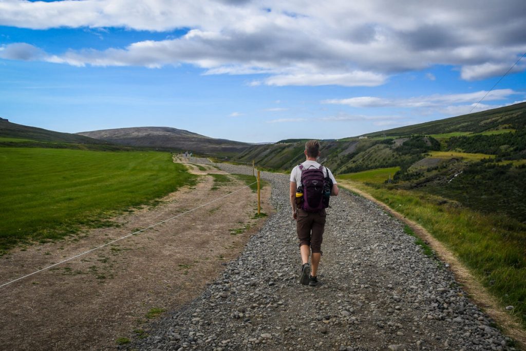 Stuðlagil Canyon walking