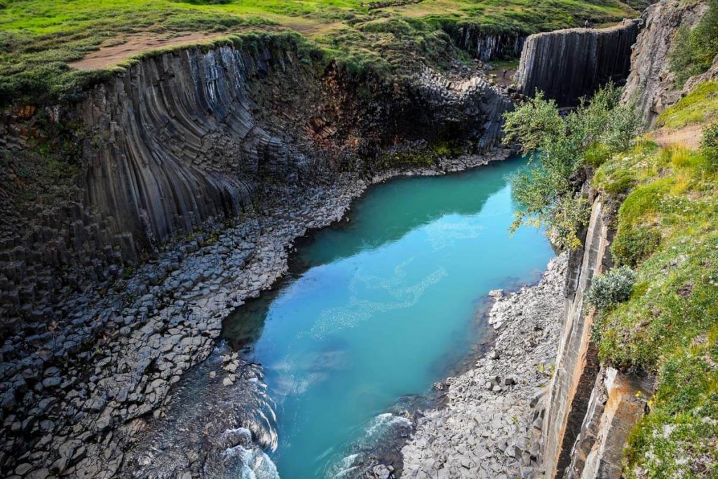 Stuðlagil Canyon water