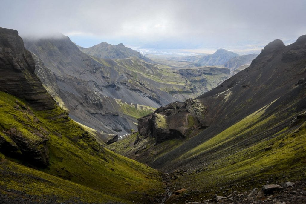 Descent into Thórsmörk Valley