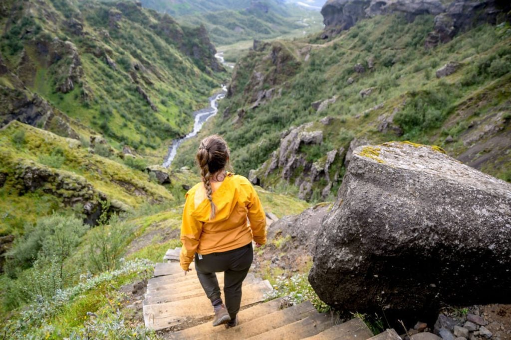 Descent into Thórsmörk Valley