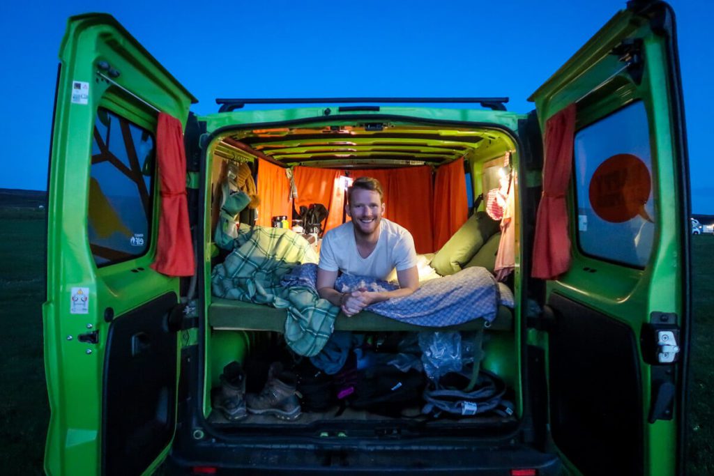 Happy Campers Iceland Campervan bed