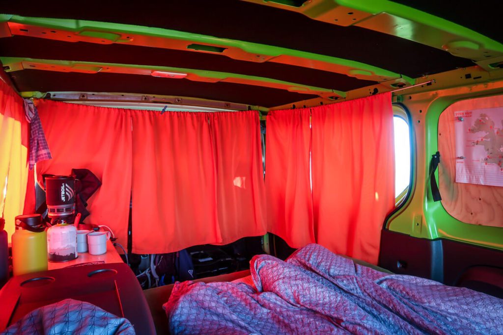 privacy curtains in Happy Campers rental