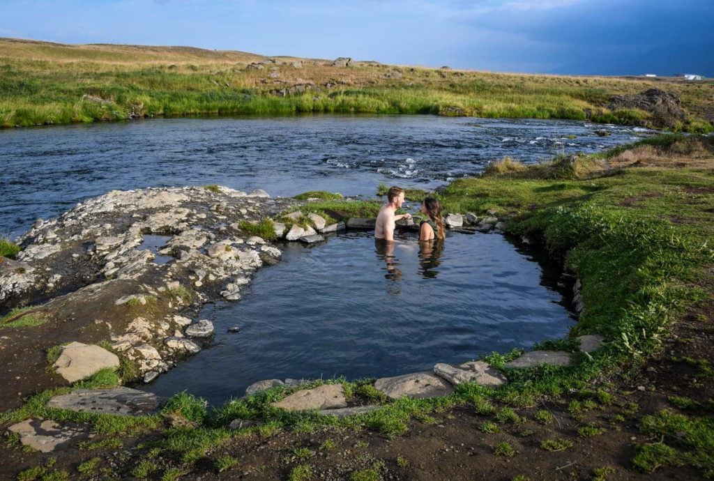 Fosslaug Hot Springs in Iceland