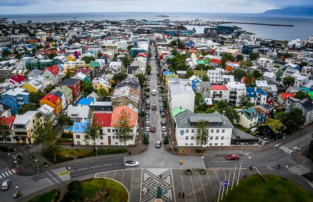 Reykjavik Iceland view from Hallgrimskirkja Church