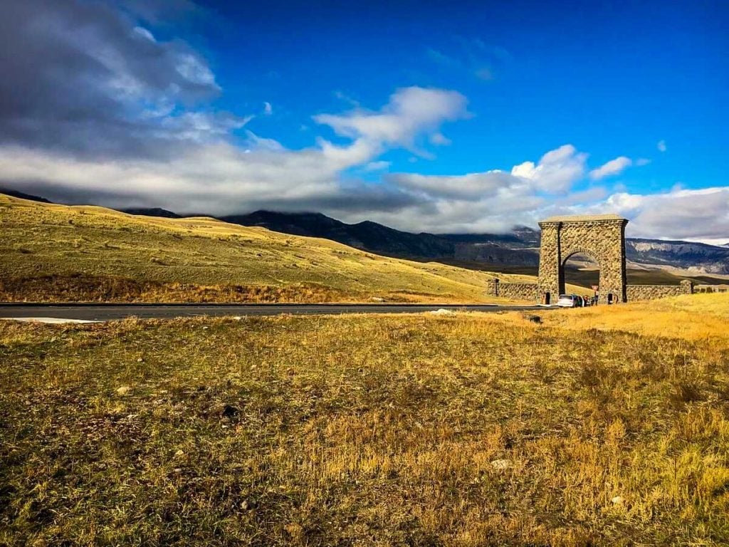 Roosevelt Arch in Yellowstone National Park