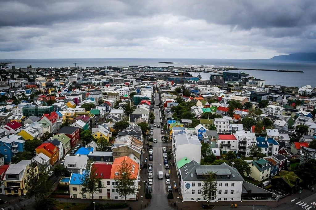 Hallgrimskirkja Church view Reykjavik Iceland