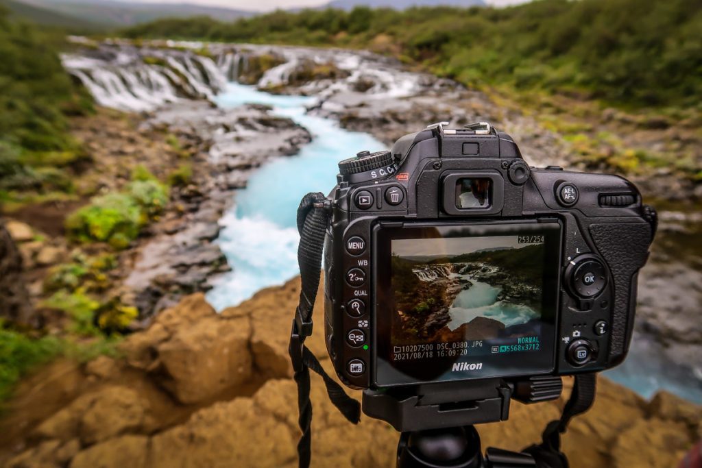 Photographing waterfalls in Iceland