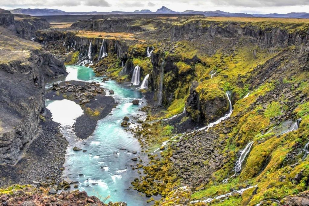 Sigoldugljufur waterfalls Iceland