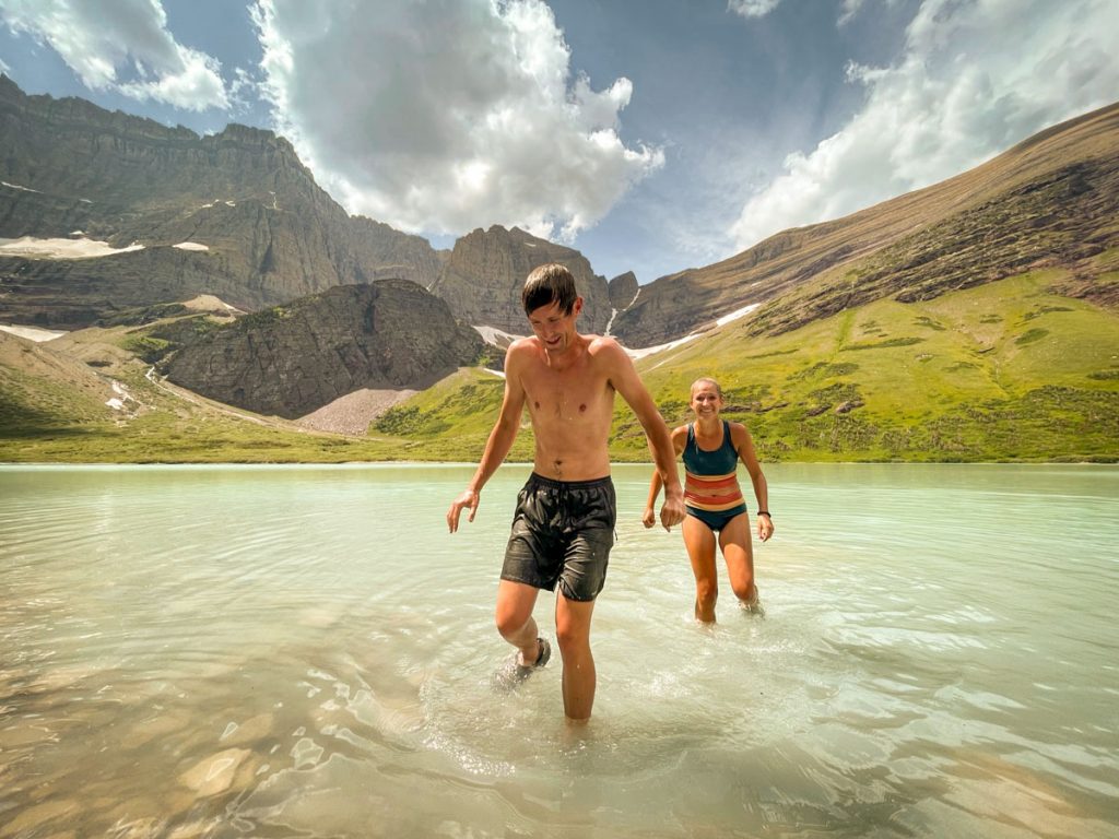 Swimming in Glacier National Park