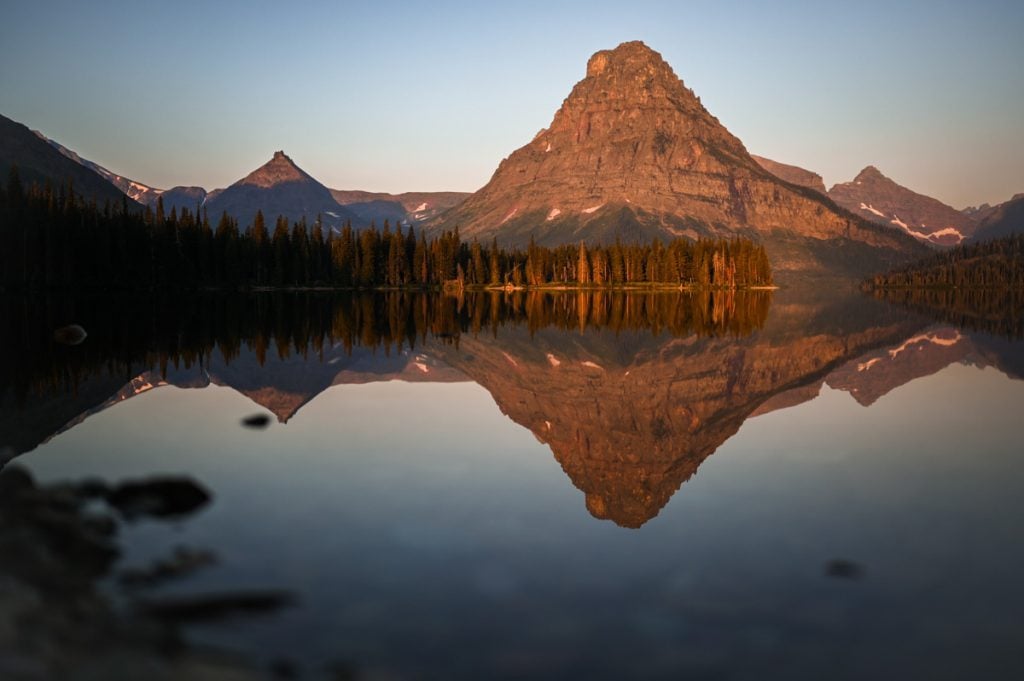 Sunrise at Two Medicine Lake Glacier National Park