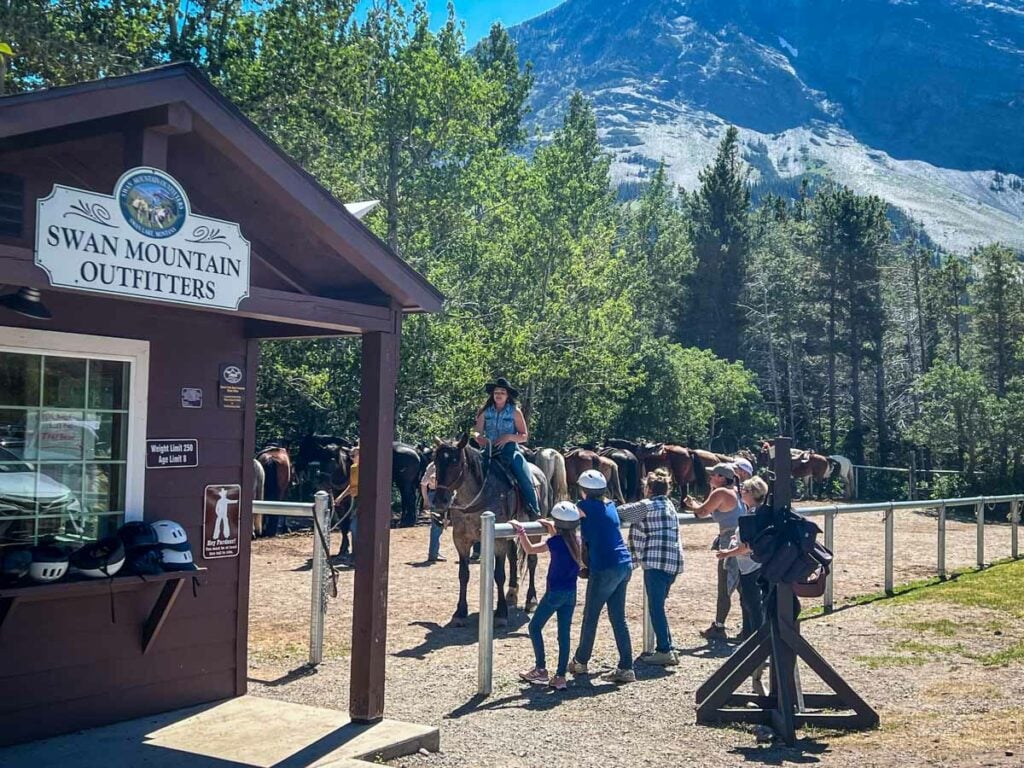 Horseback riding Glacier National Park