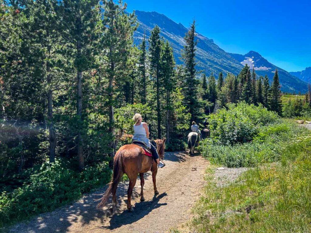 Horseback riding Glacier National Park