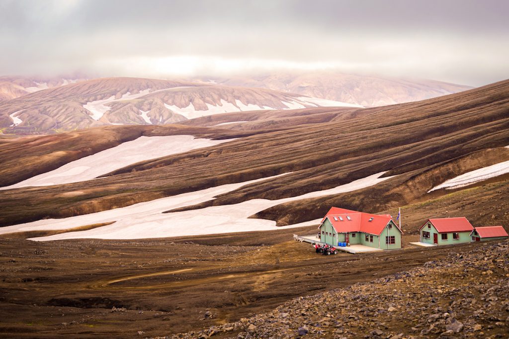 Alftavatn Hut camping site on the Laugavegur Trail