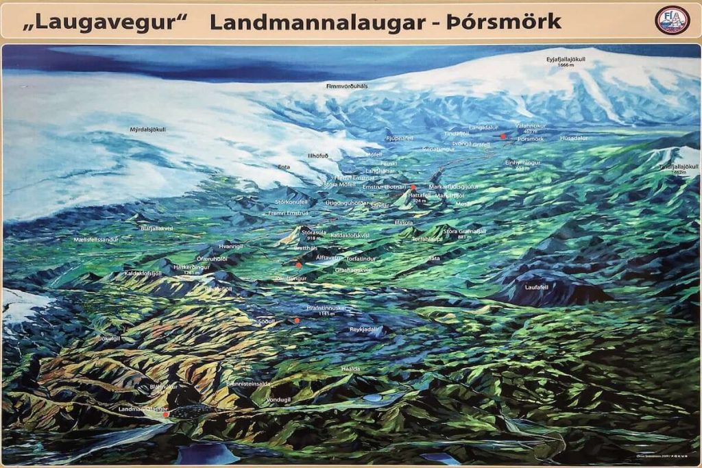 Laugavegur Trail Map Iceland