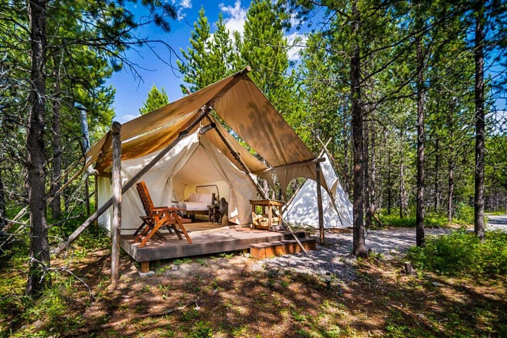 Under Canvas glamping Glacier National Park