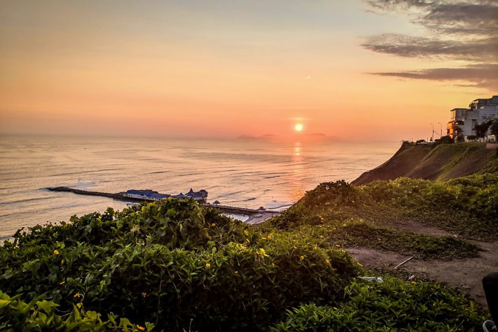 sunset in Lima Peru