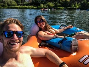 Tubing on Deschutes River Bend Oregon