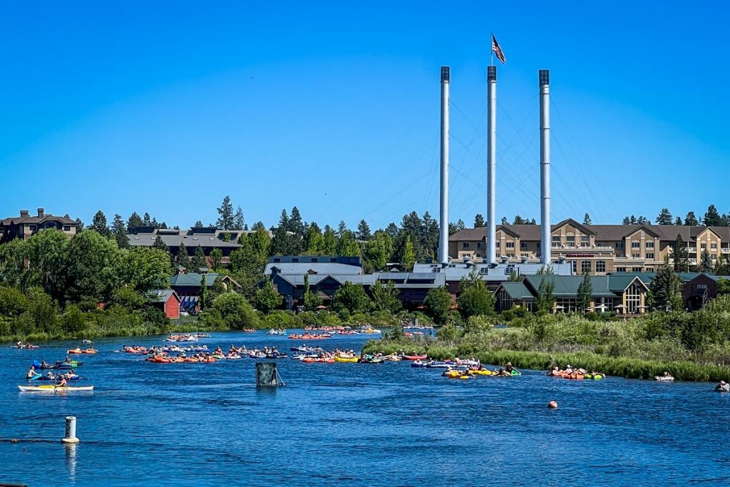 Floating the Deschutes River in Bend Oregon