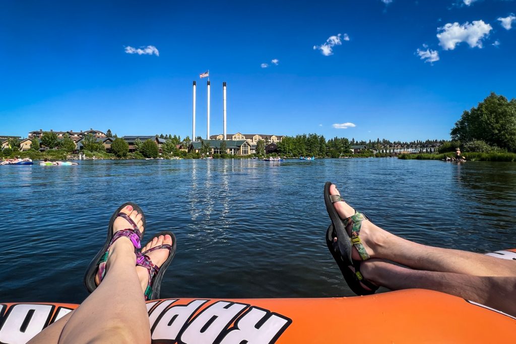 Floating the Deschutes River in Bend Oregon