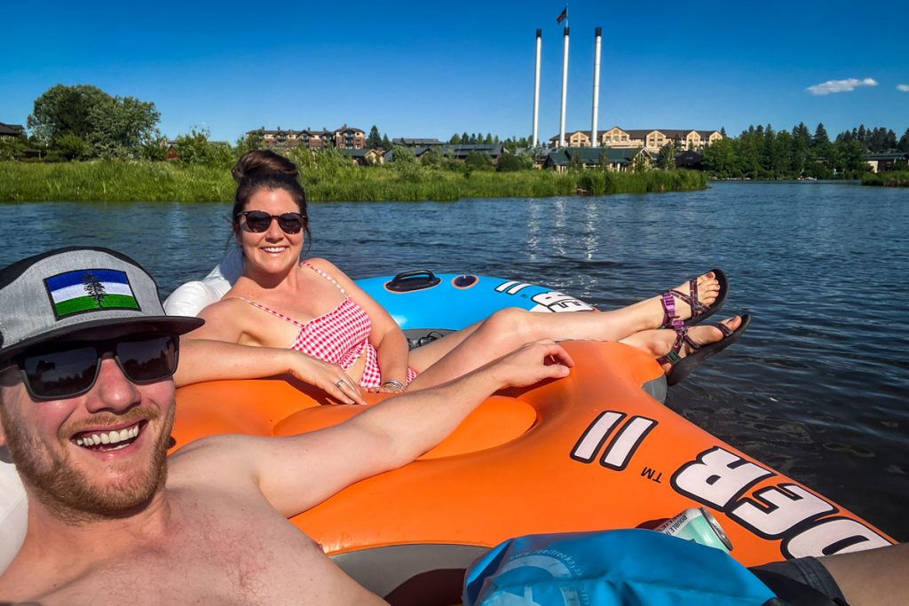 Floating the Deschutes River in Bend Oregon